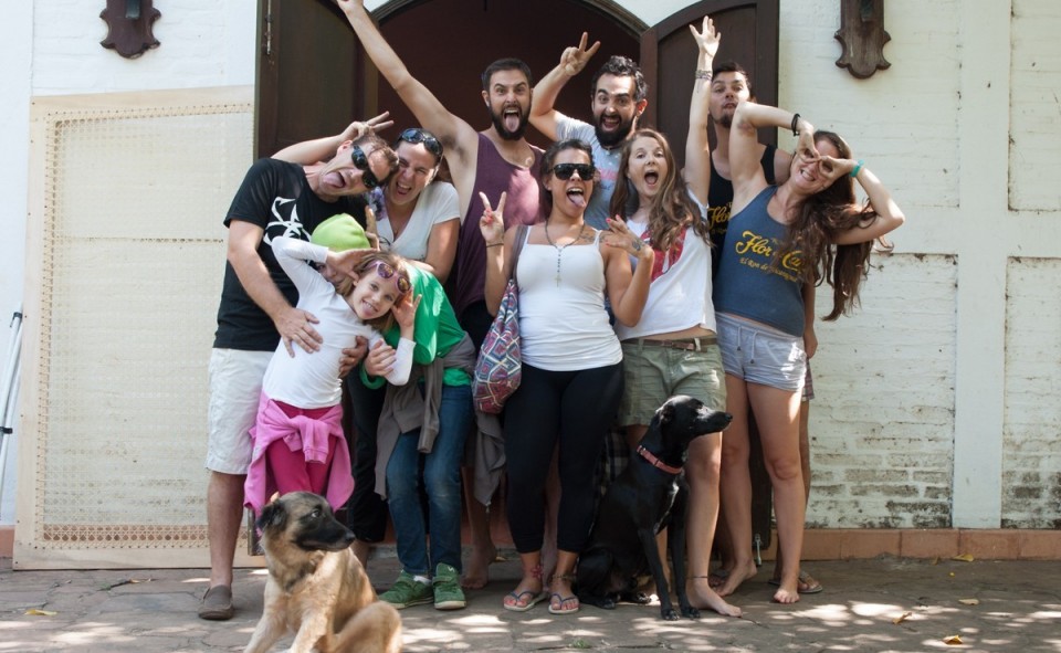 Notre groupe de joyeux volontaires à Colibri Connexion au Nicaragua