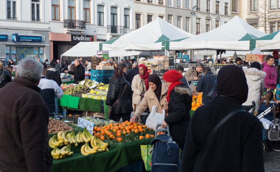 Les jeudis, c'est place au marché et un ambiance complètement atypique pour Bruxelles