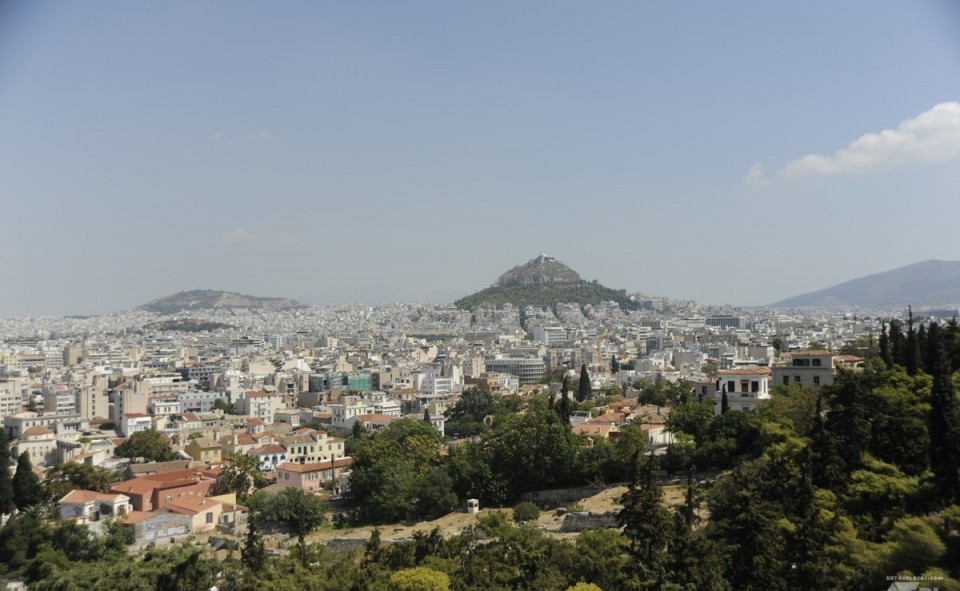 Vue sur la ville d'Athènes